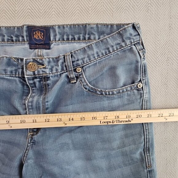 Rock & Republic Jeans Men's Size 36x30 Neil Cut Denim Blue Flap Pockets EUC - Picture 4 of 16
